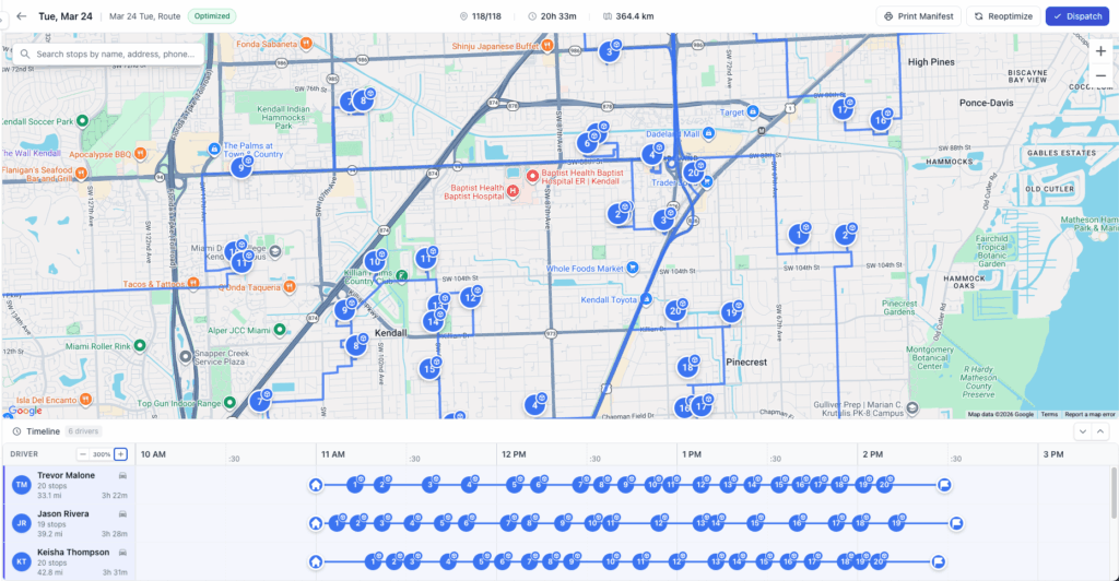 Route optimizer