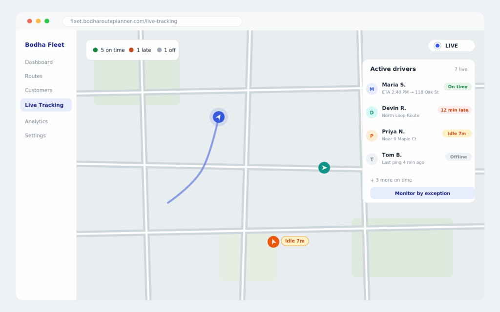 live fleet tracking