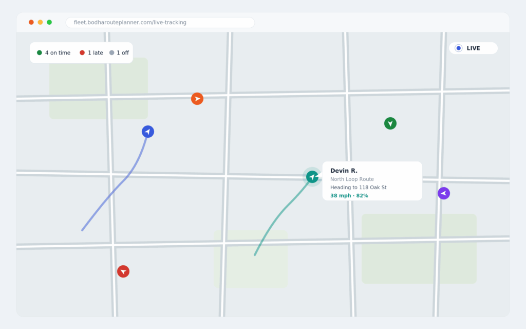 live tracking map
