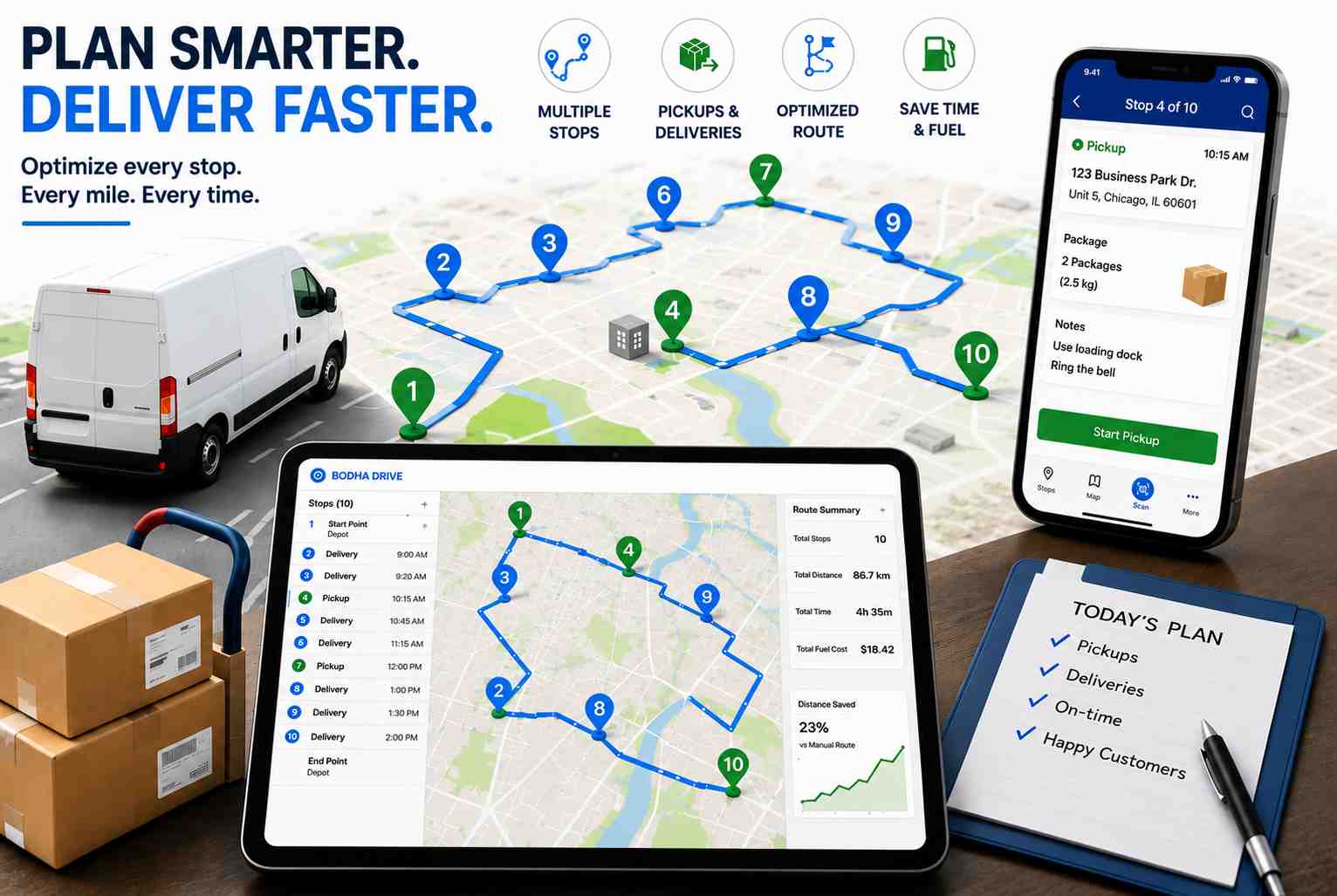 How to Plan a Courier Route With Multiple Stops