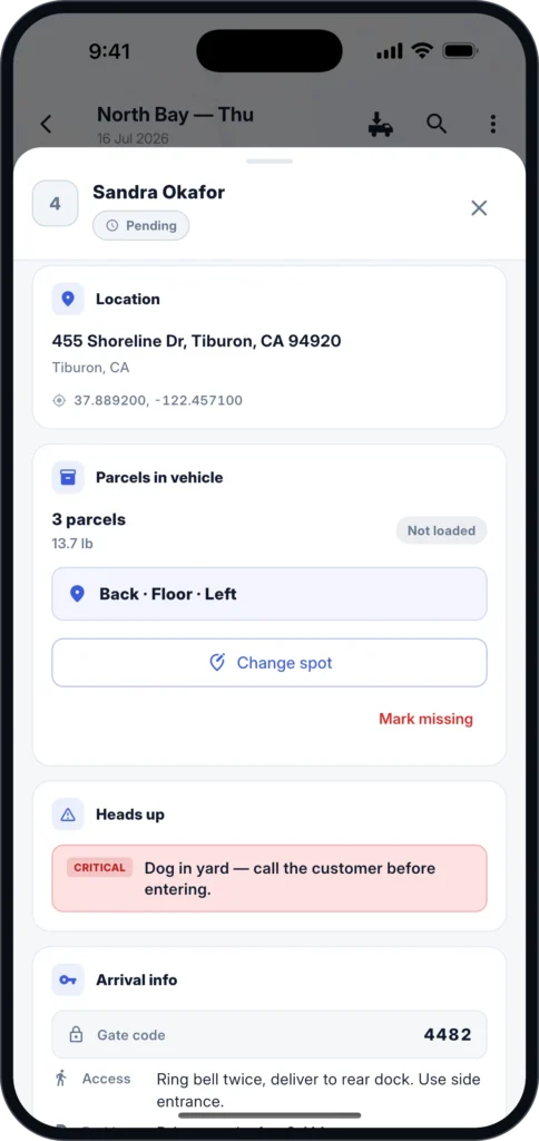 stop details